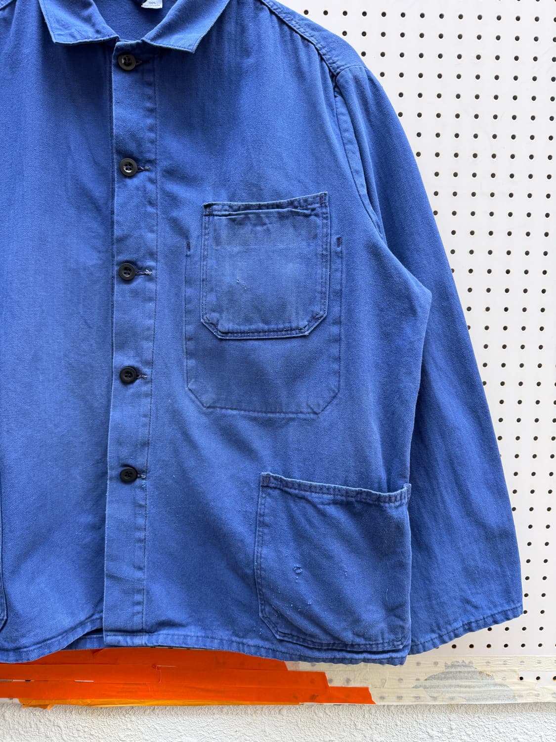 OLD VINTAGE WASHED BLUE HBT 헤링본트윌워크자켓 상품이미지6