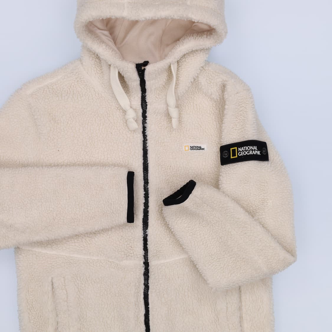 [M] 내셔널지오그래픽 플리스 뽀글이 와펜 후드 집업 자켓 N7067 상품이미지3