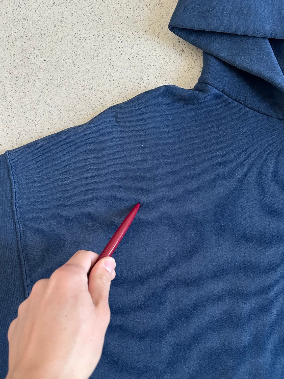 90s 빈티지 러셀 후드집업 네이비 XL 상품이미지6