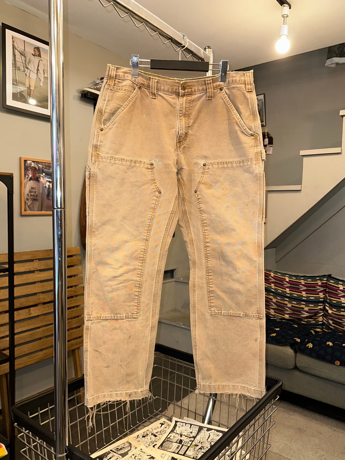 00’s Carhartt canvas double knee repair 상품이미지4