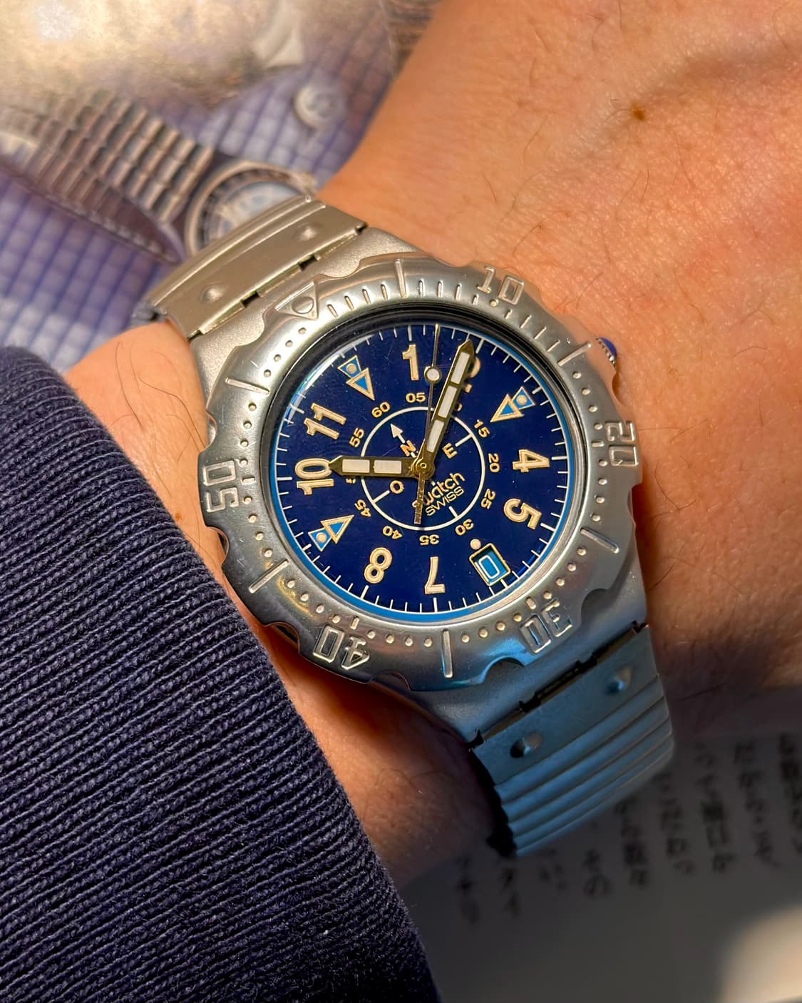 96년판) 빈티지 스와치 다이버 아이러니 Superblu 상품이미지1