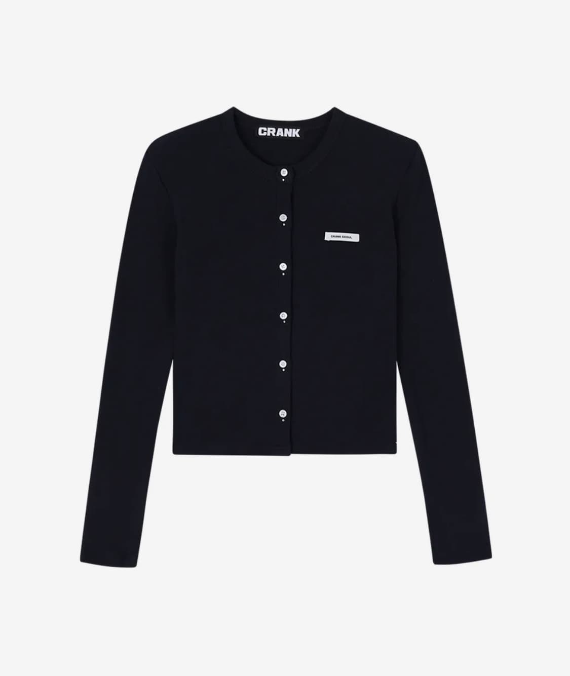 크랭크 니트 스터드 버튼 가디건_네이비 상품이미지2