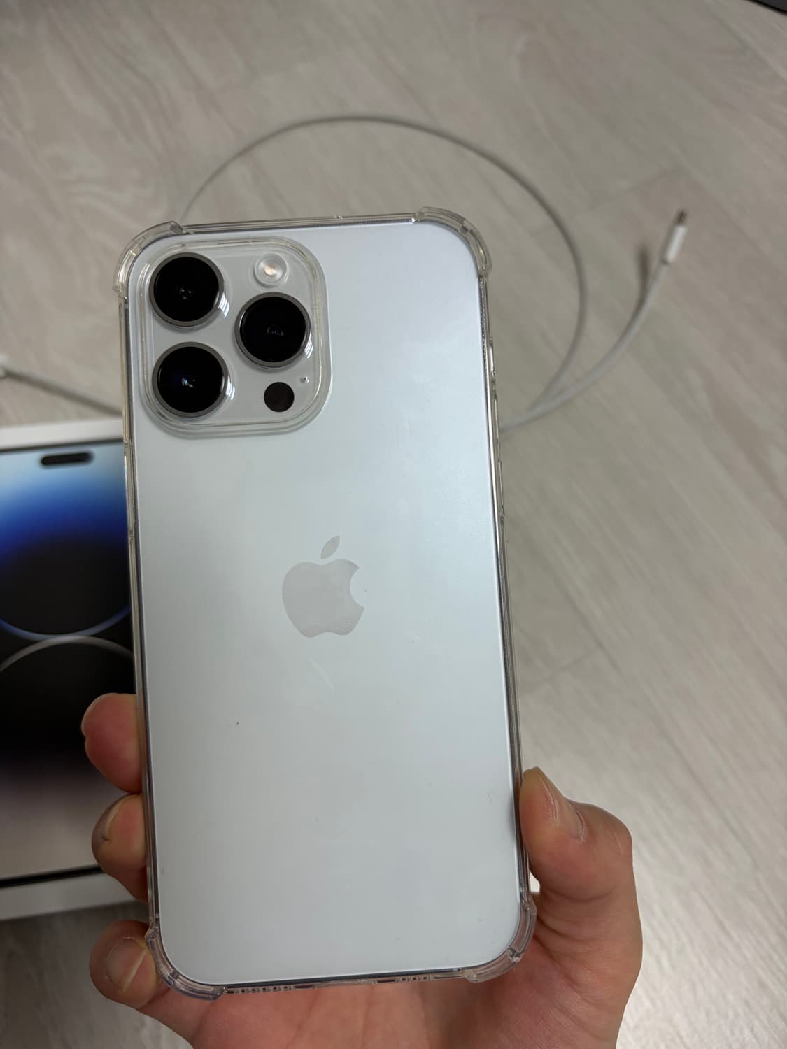 아이폰 14프로 맥스 256GB 화이트 리퍼한 새상품 상품이미지3