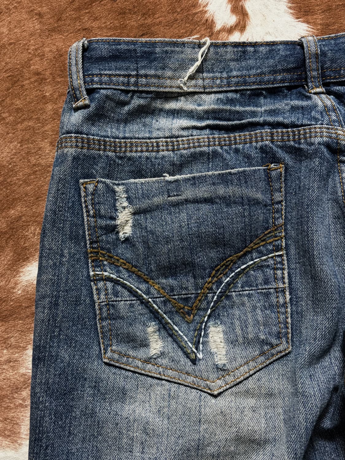 레귤러 데님팬츠 데미지 커스텀 상품이미지10