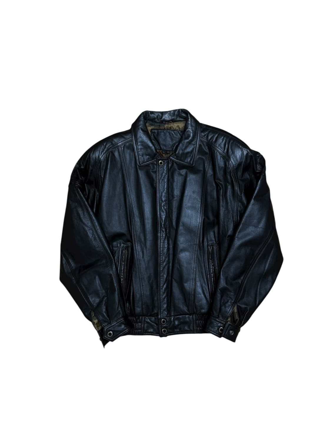 Leather Bomber Jacket 상품이미지1