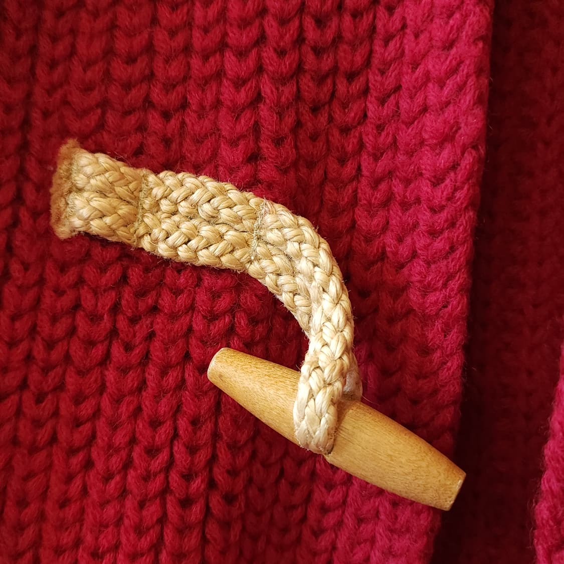 90s 폴로 랄프로렌 블러드 메리 핸드니트 울 더플 코트 M 상품이미지9