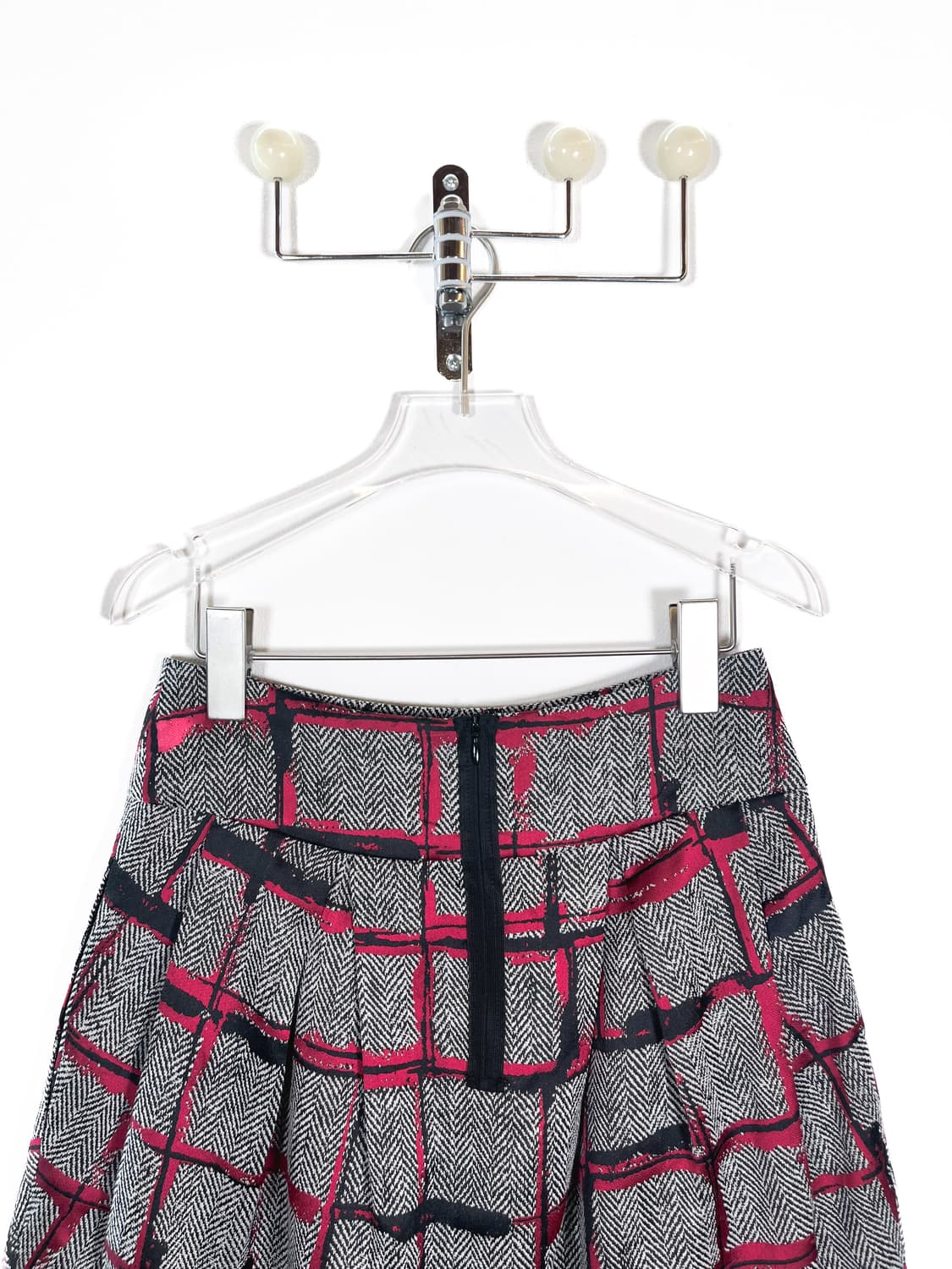 랑방 울 스퀘어 패턴 스커트 상품이미지5