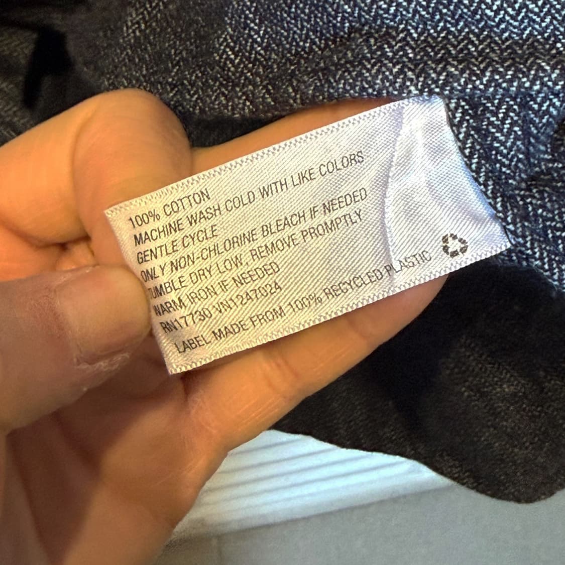 리바이스 헤링본 위빙 웨스턴 워크셔츠 플랩포켓 디테일 차콜 상품이미지7