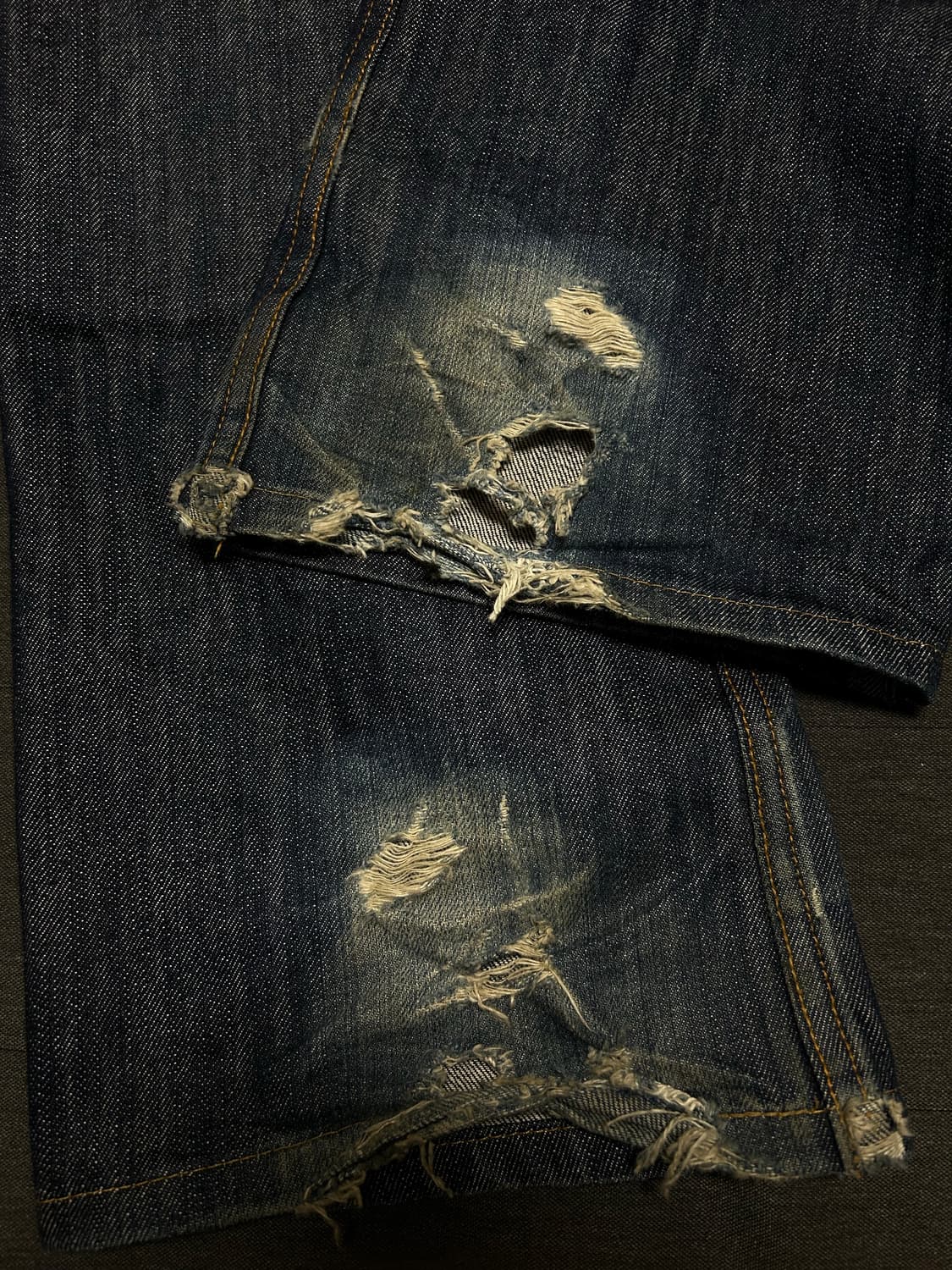 Homme boy 12 pocket indigo raw denim 상품이미지4