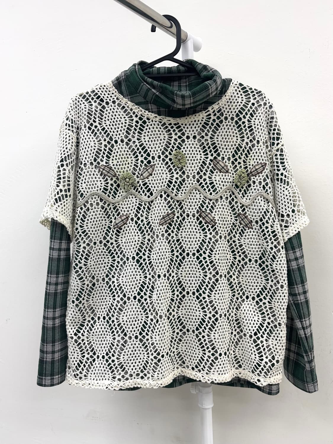 빈티지 롱슬리브 크로셰 코디 세트 상품이미지4