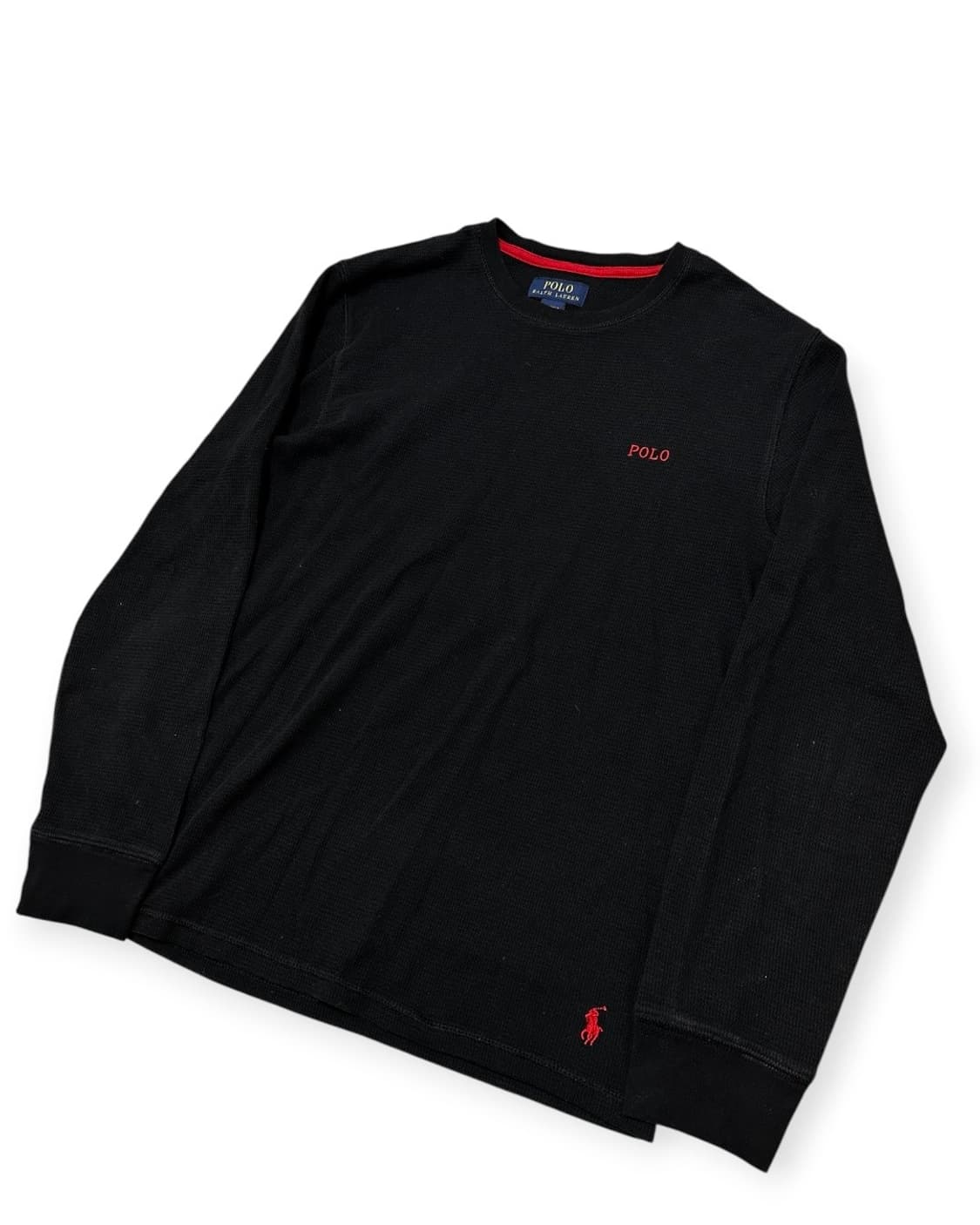 폴로 랄프로렌 블랙 와플 롱슬리브 상품이미지2