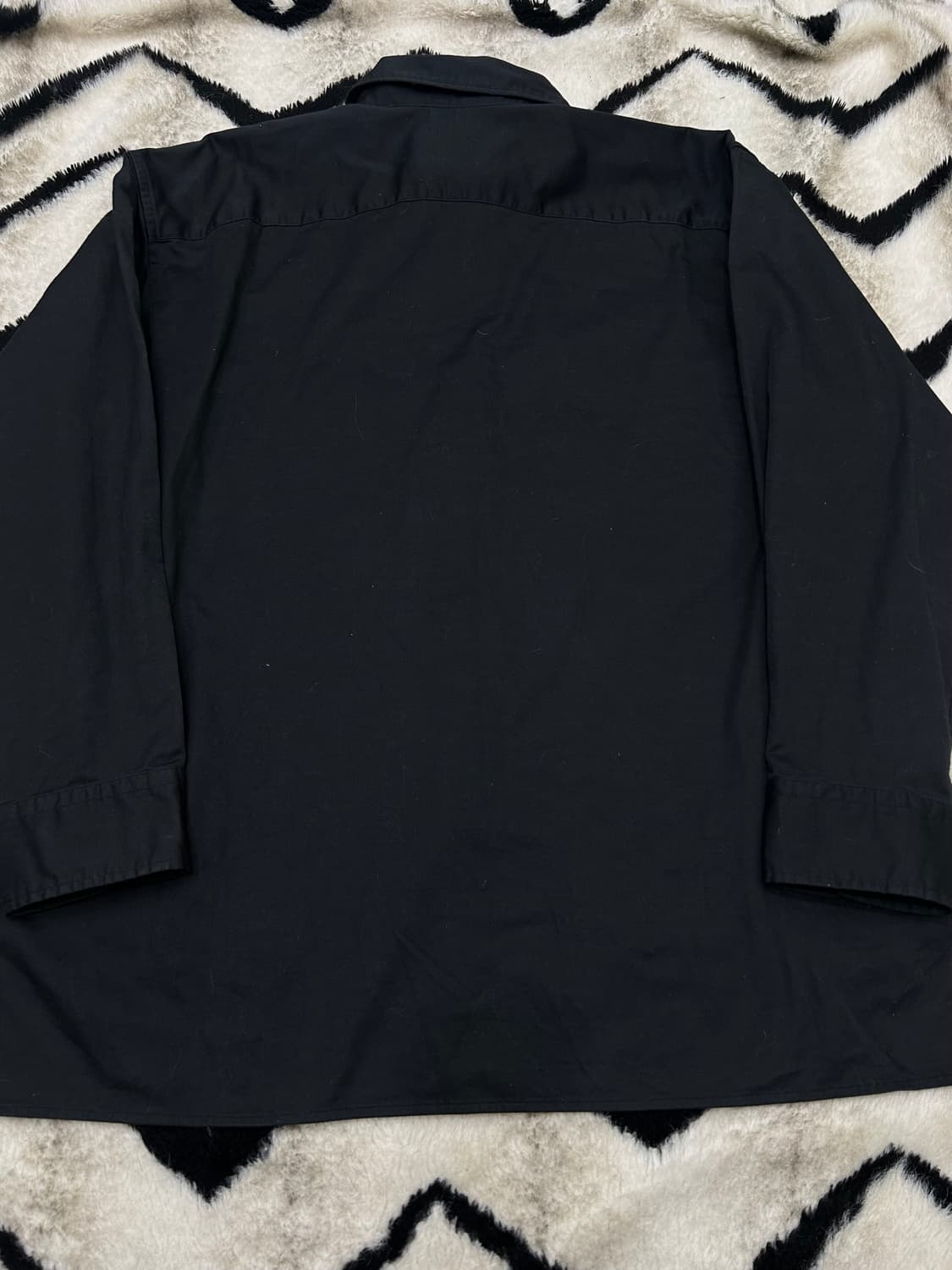 [XL]유니클로U 오버핏 코튼 투포켓 워크 셔츠/블랙 상품이미지4