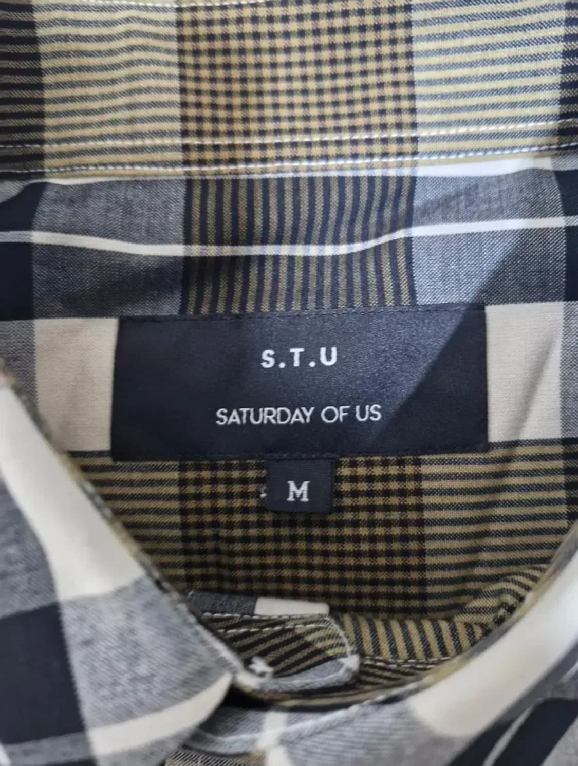 STU 에스티유 체크 반팔 셔츠 M 사이즈 상품이미지4