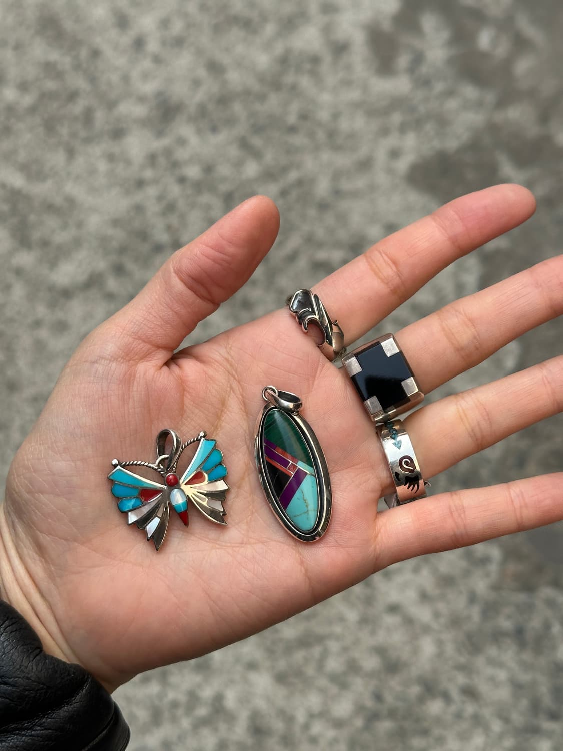 Butterfly Turquoise Inlay 925SilverNeckl 상품이미지5