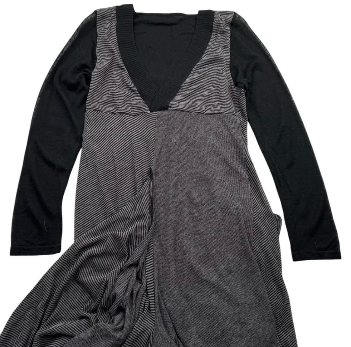 Vintage Asymmetry Dress With Long Sleeve 상품이미지5