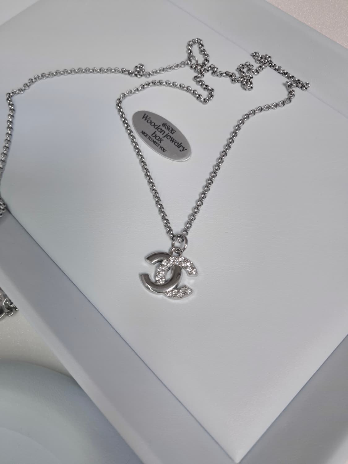 2+1 행사) 샤넬 목걸이 빈티지 펜던트 크리스탈 링cc 목걸이 상품이미지1