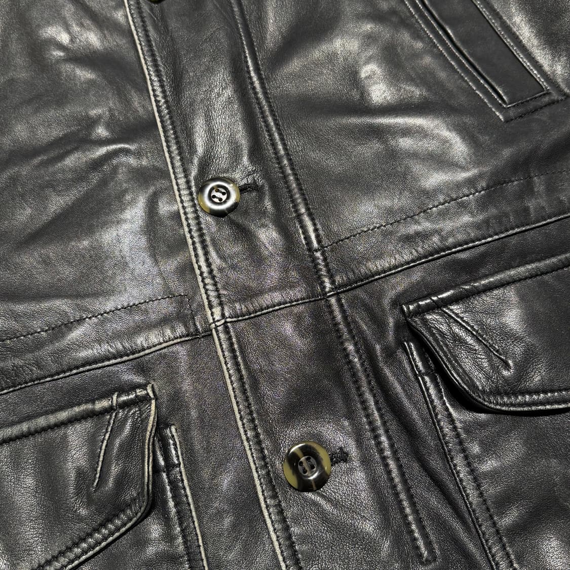 인터메조 램스킨 카 코트 M 100 양가죽 헌팅 자켓 상품이미지3