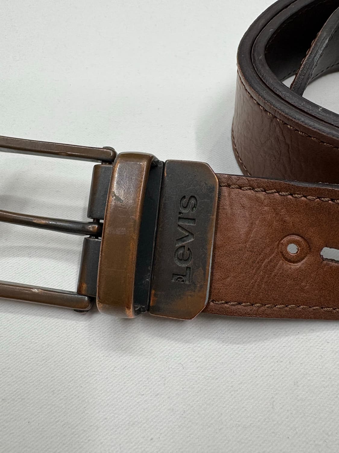 리바이스 빈티지 브라운 레더 버클 벨트 상품이미지5