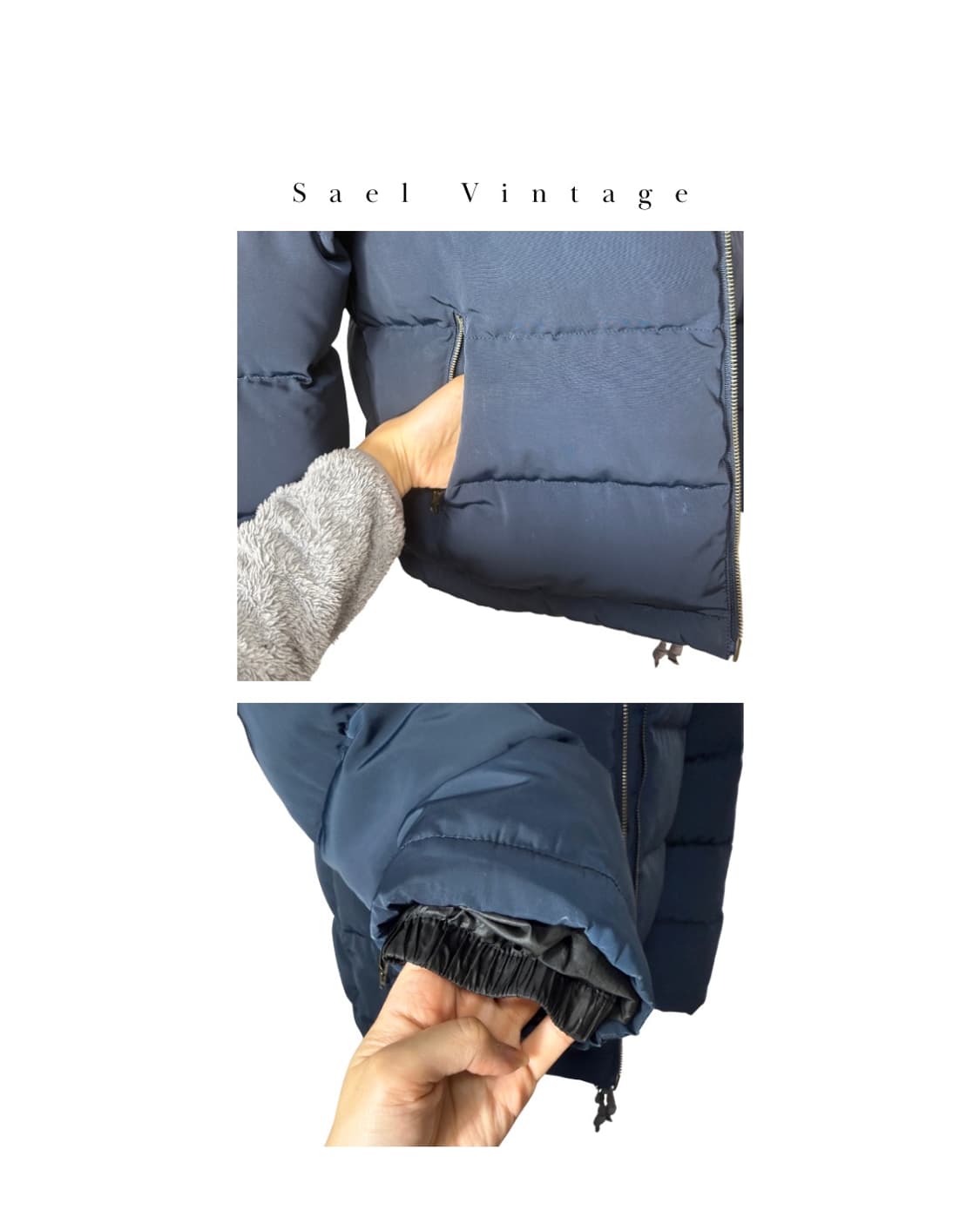 캉골 울 쇼트 점퍼 구스다운 (털 탈부착 가능) 상품이미지6