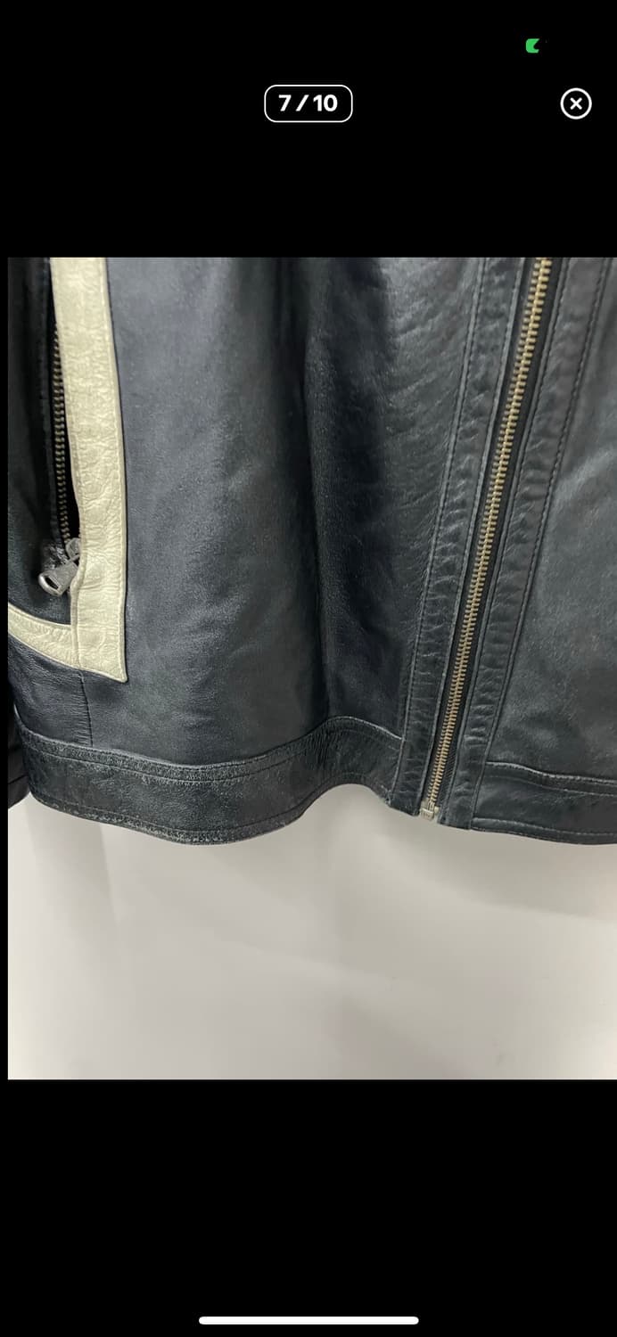 후부 빅로고 바이커 레더자켓 A2857 상품이미지7