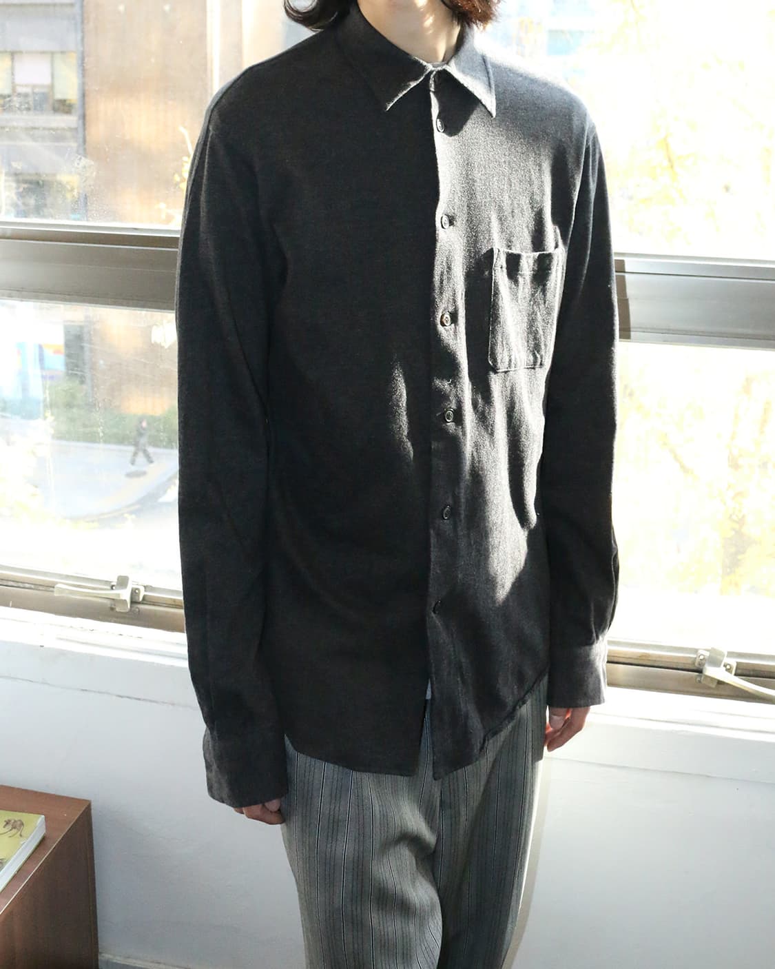 요지 야마모토 커스텀 디 옴므 코튼 니트 셔츠  상품이미지2