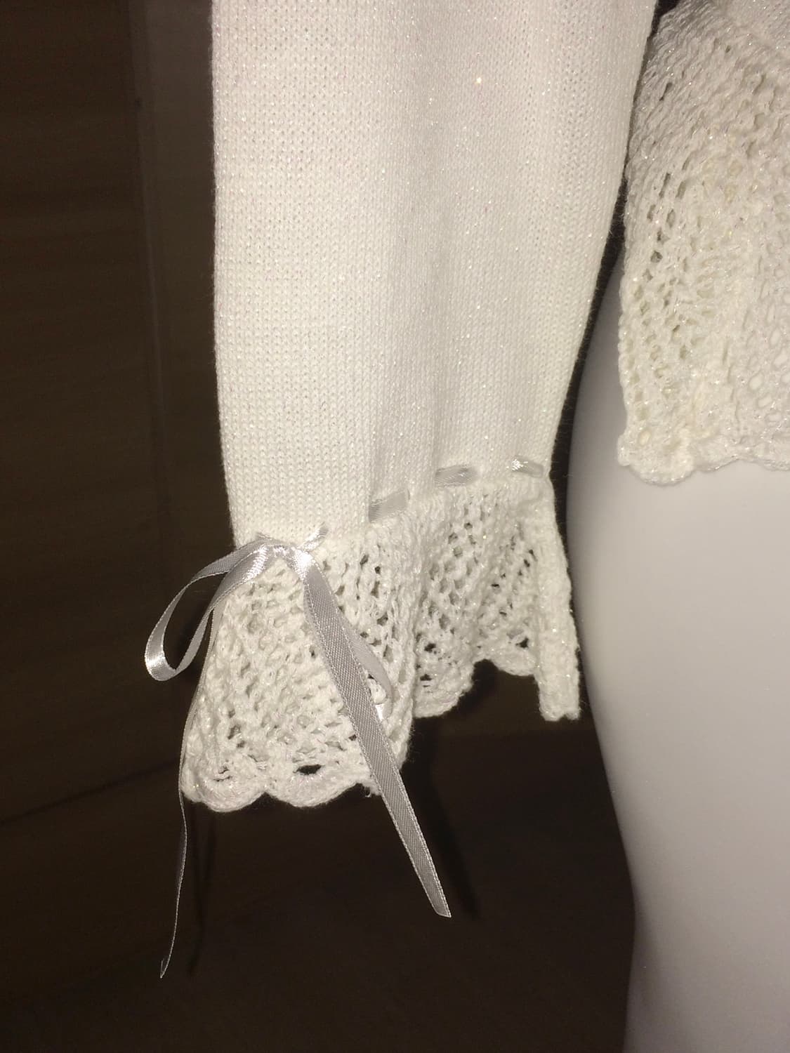 글리터 리본 러플 니트 가디건 달천 y2k 상품이미지4