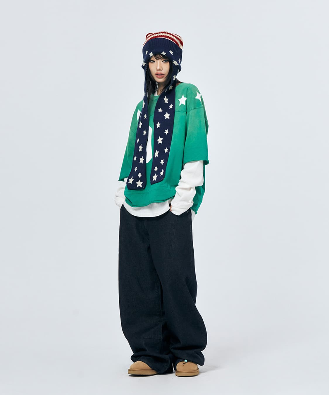 DETACHABLE SKIRT JEANS NAVY 상품이미지4