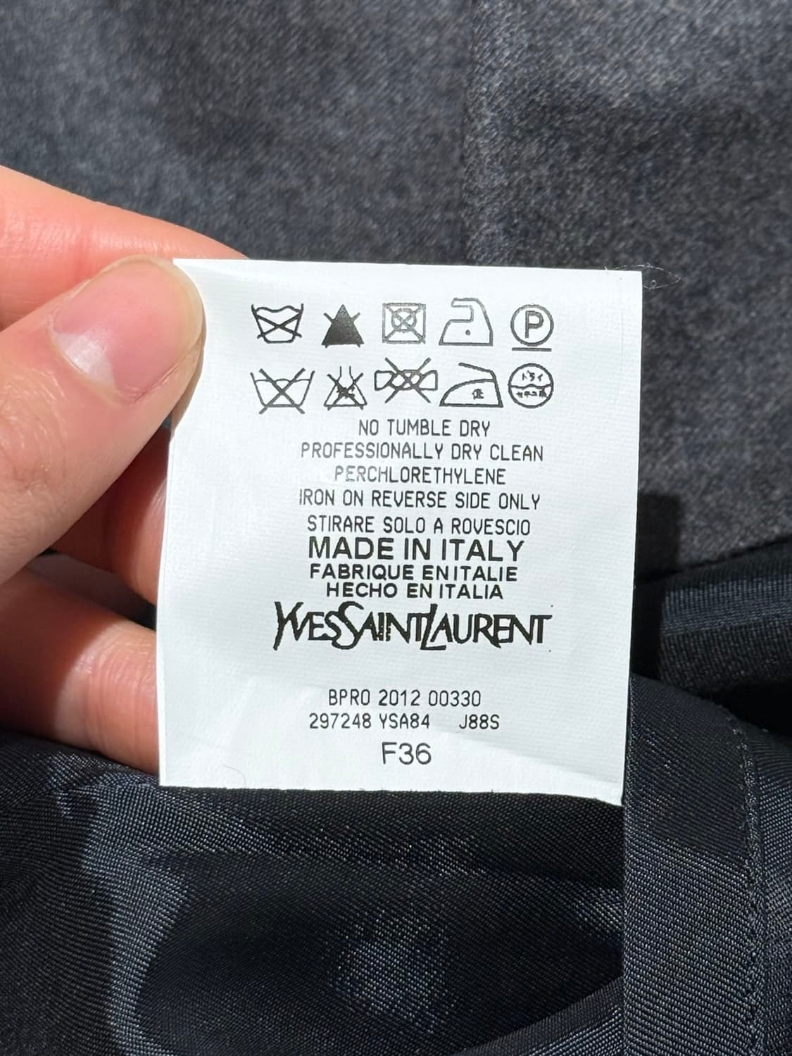 입생로랑 그레이 라나 버진 플리스울 플리츠 미니 스커트  상품이미지9