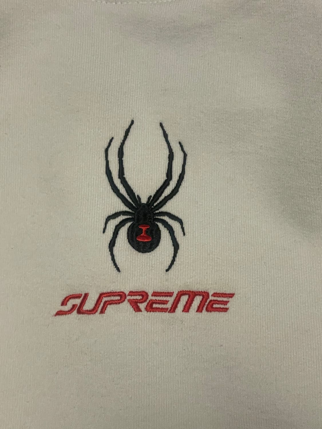 슈프림 x 스파이더 집업 후드 스웨트셔츠 화이트 - 24FW 상품이미지4