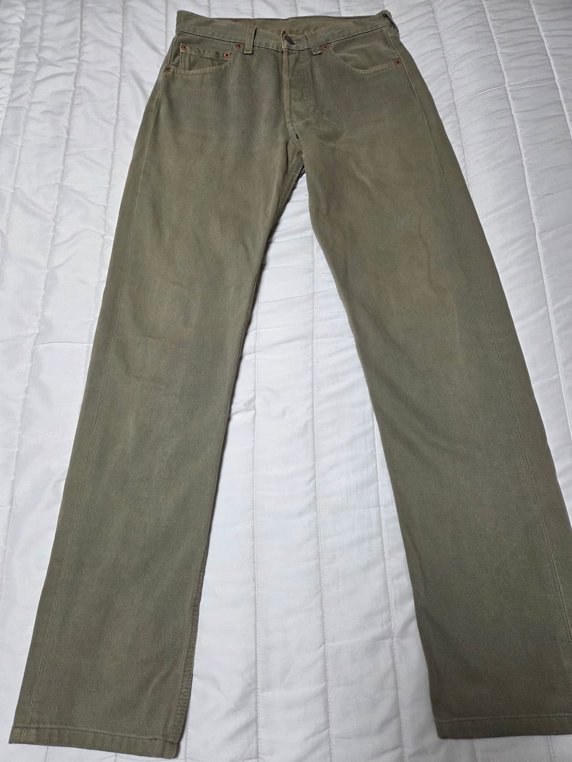 [28]90s 리바이스 501 데님팬츠 made in usa 올리브 상품이미지2