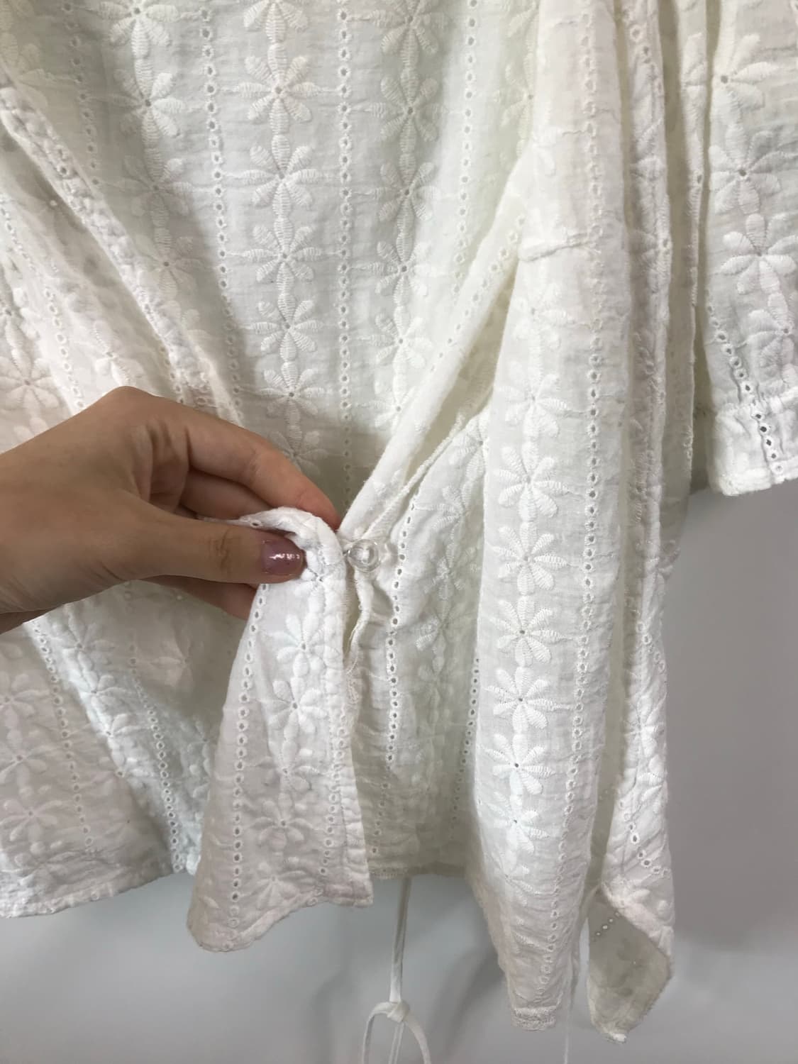 빈티지 펀칭 랩 블라우스 상품이미지6