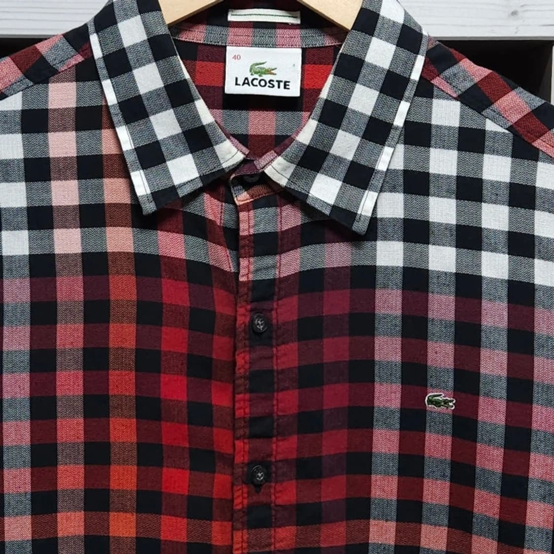 100 Lacoste 라코스테 체크 셔츠 멀티컬러 코튼 상품이미지2
