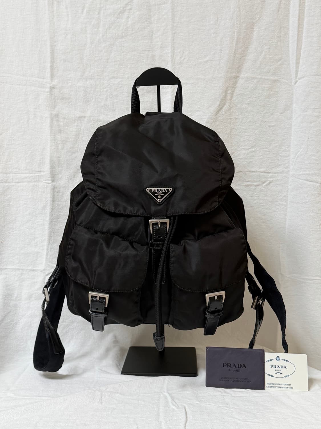 정품 프라다 미디움 백팩 딥브라운(게런티카드 있음) 상품이미지6