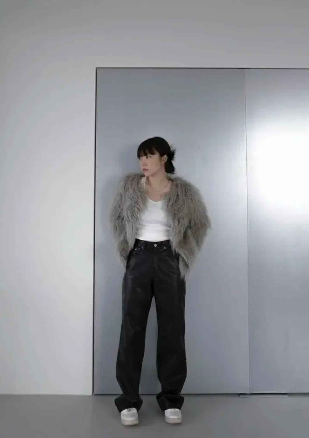 르노우 자체제작 레더 팬츠 상품이미지5