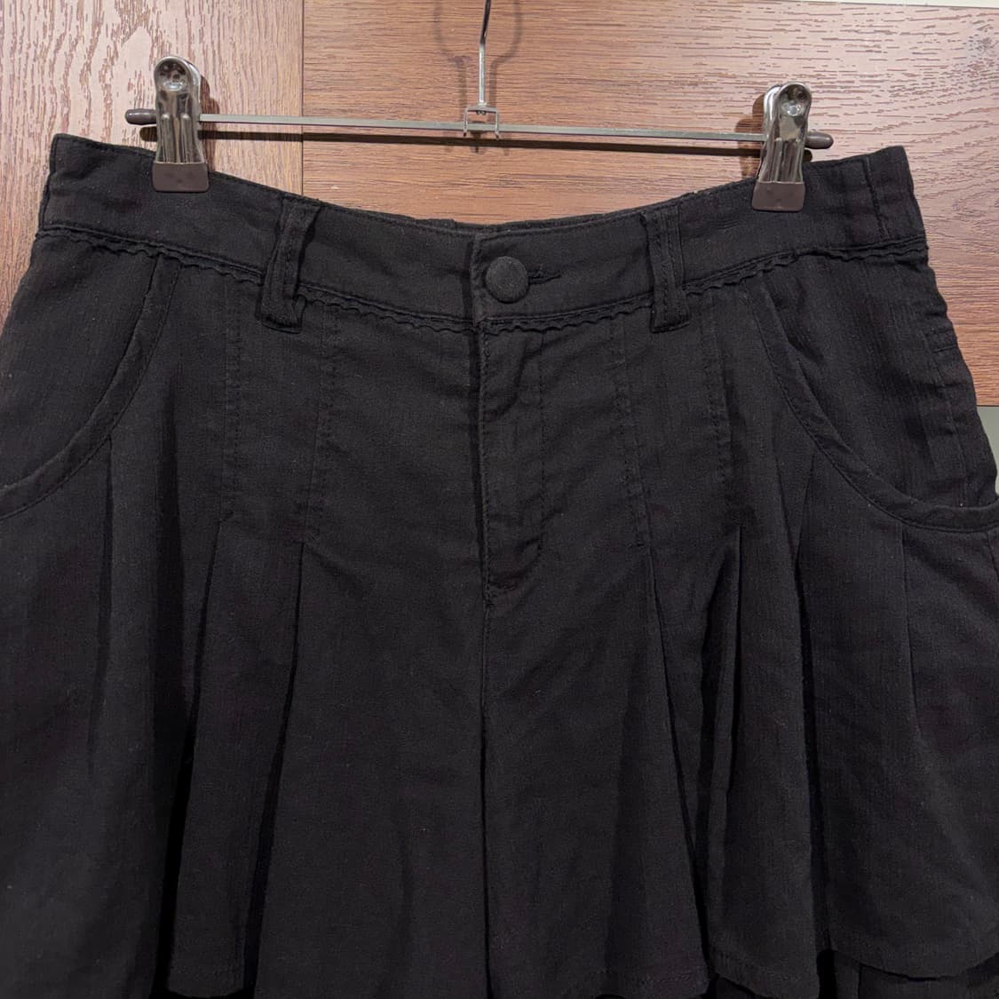 Cutie blonde 블랙 레이어드 플리츠 큐롯 스커트 팬츠 갸루 상품이미지6