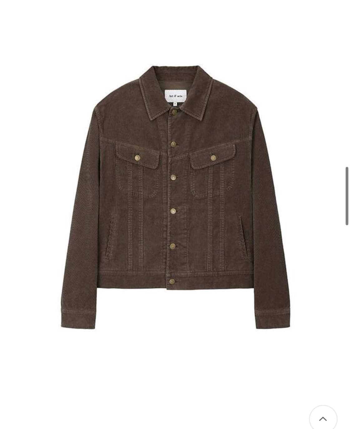 아트이프액츠 가먼트 워시드 코듀로이 트러커자켓 (L) 상품이미지2