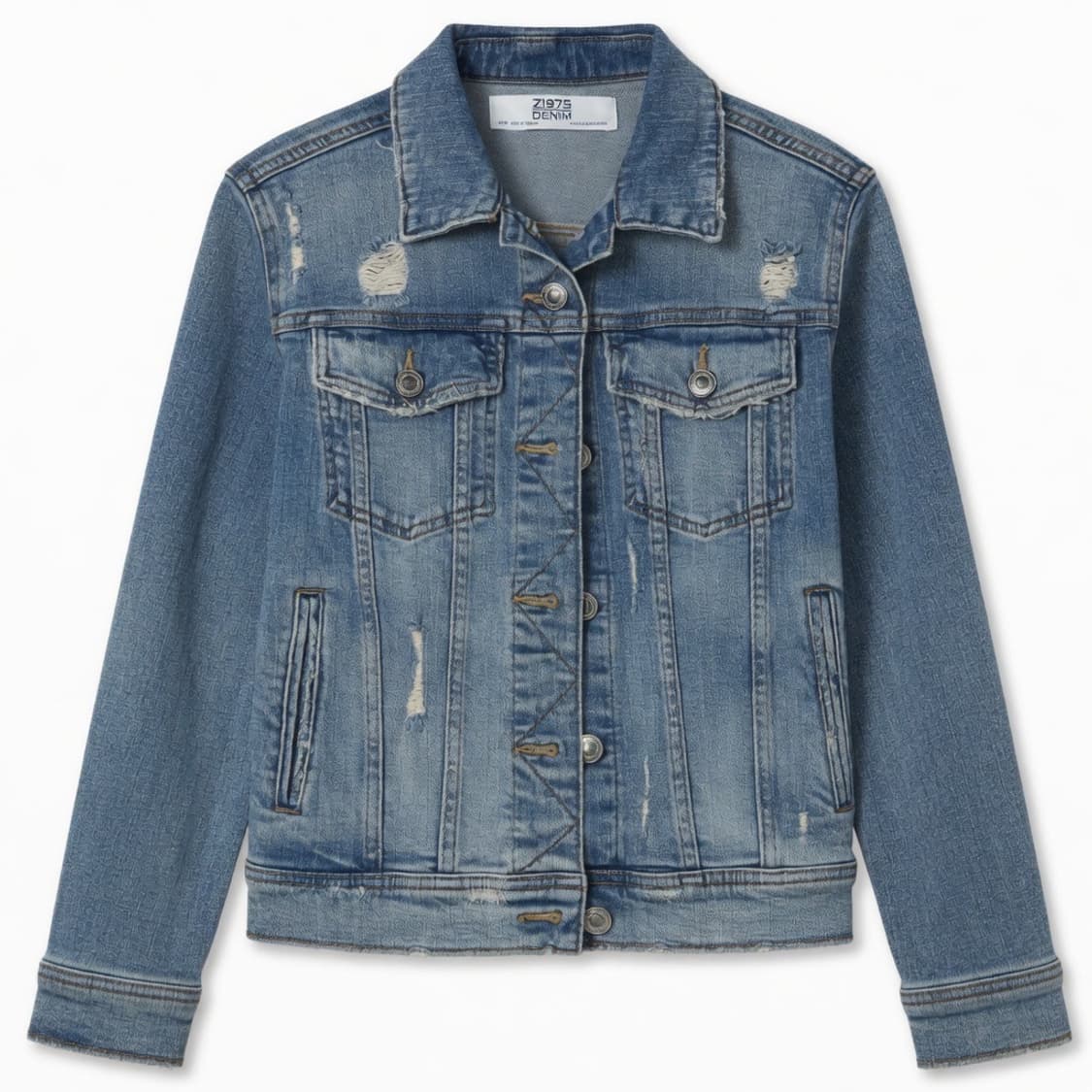 [XS] ZARA 자라 데미지 청자켓 상품이미지1