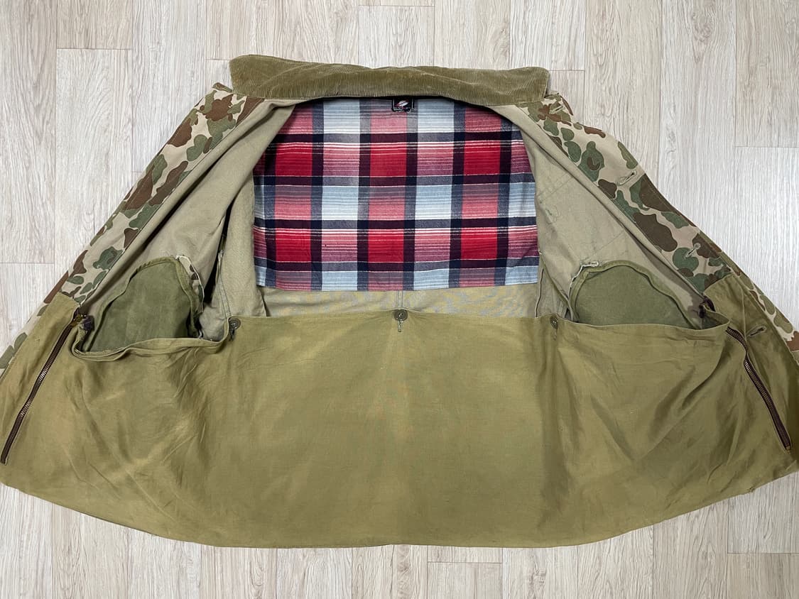 105~110) 60's 레드헤드 덕카모 코듀로이카라 헌팅자켓 상품이미지3