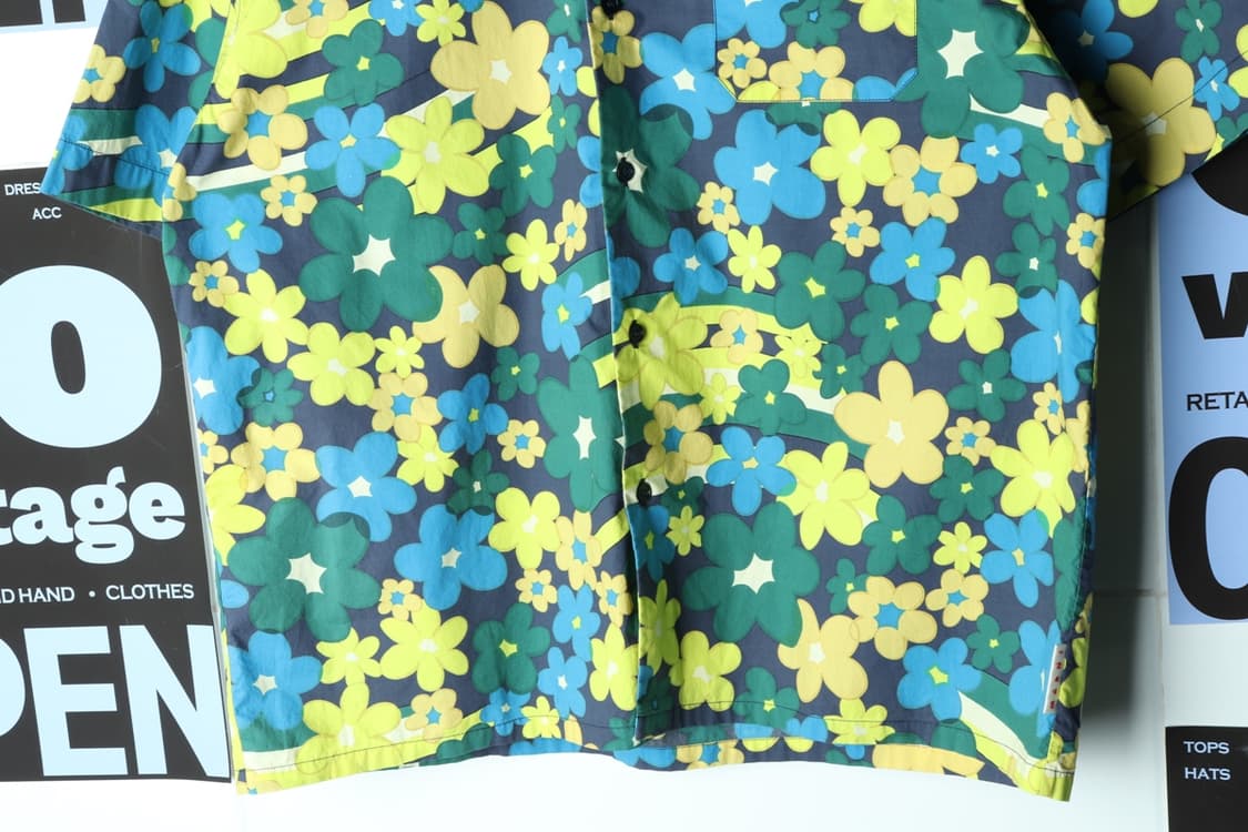 (L-XL) 마르니 반팔 카라 티셔츠 셔츠 희귀 매물-H31114 상품이미지4