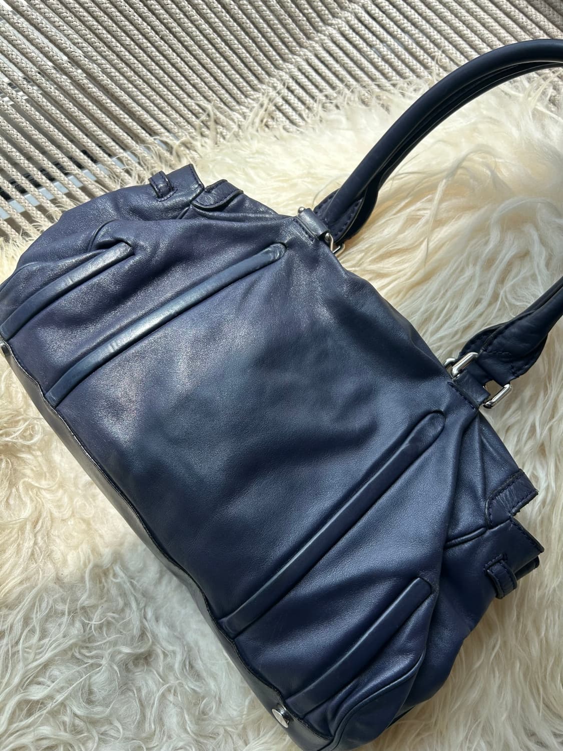 사장픽💙)) 올드 셀린느 블라종 레더 보스턴 숄더백  상품이미지2