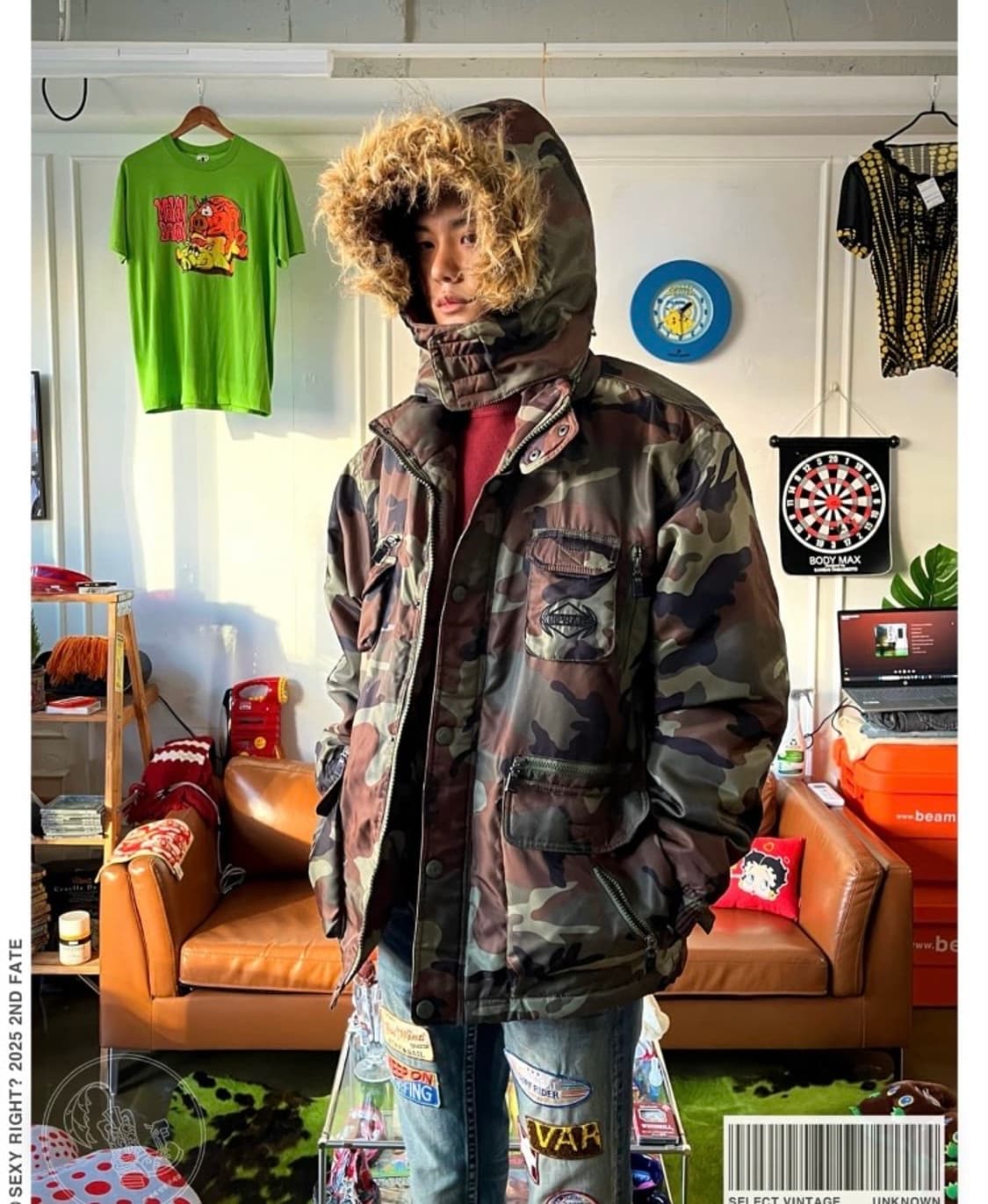 밀리터리 카모 야상 파카 상품이미지6