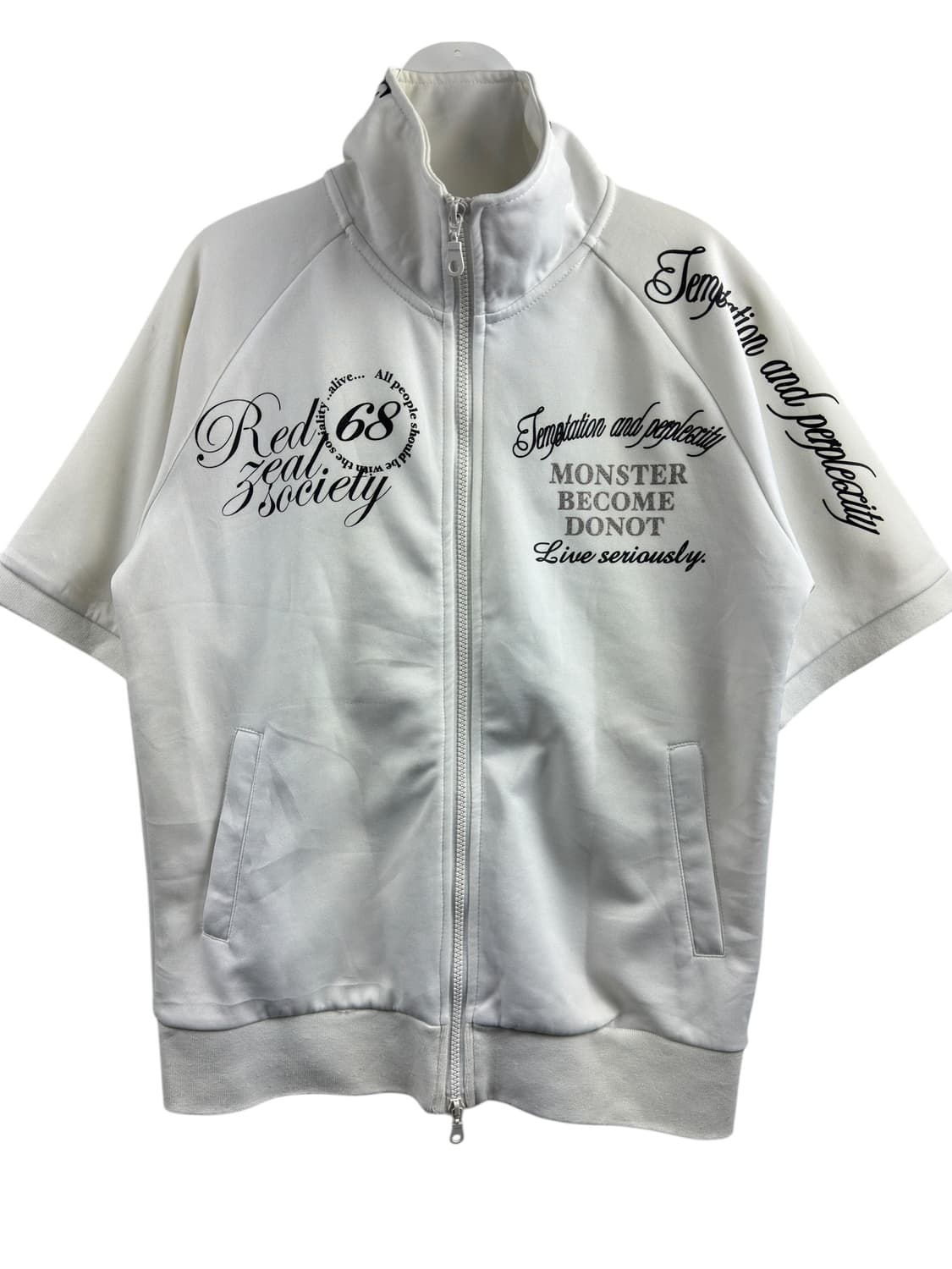 JPN Y2K 레터링 화이트 반팔져지1546 상품이미지2