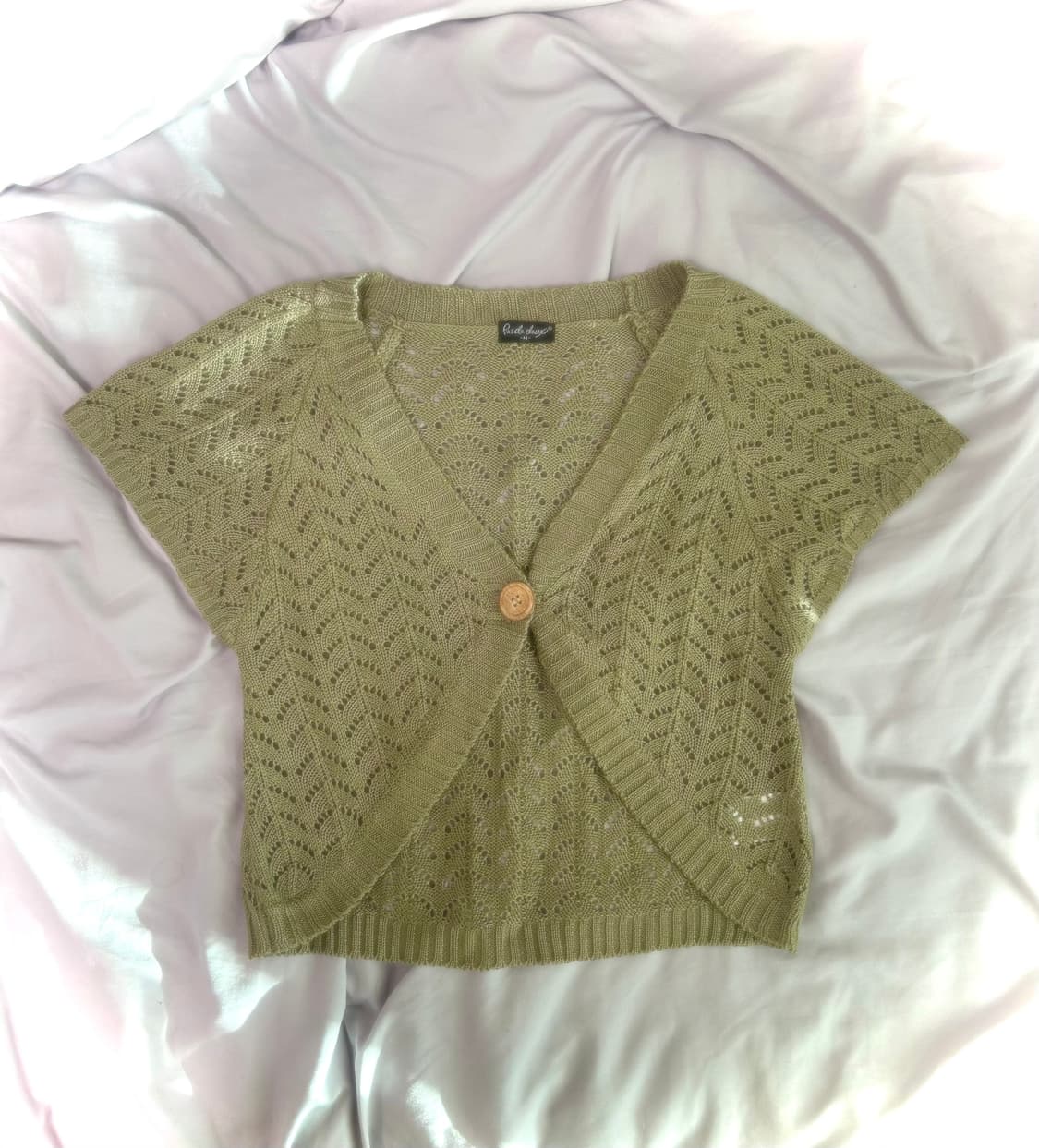 빈티지 완두콩 크로셰 볼레로 가디건 모리걸 그런지페어리 너드 코코모리 상품이미지1