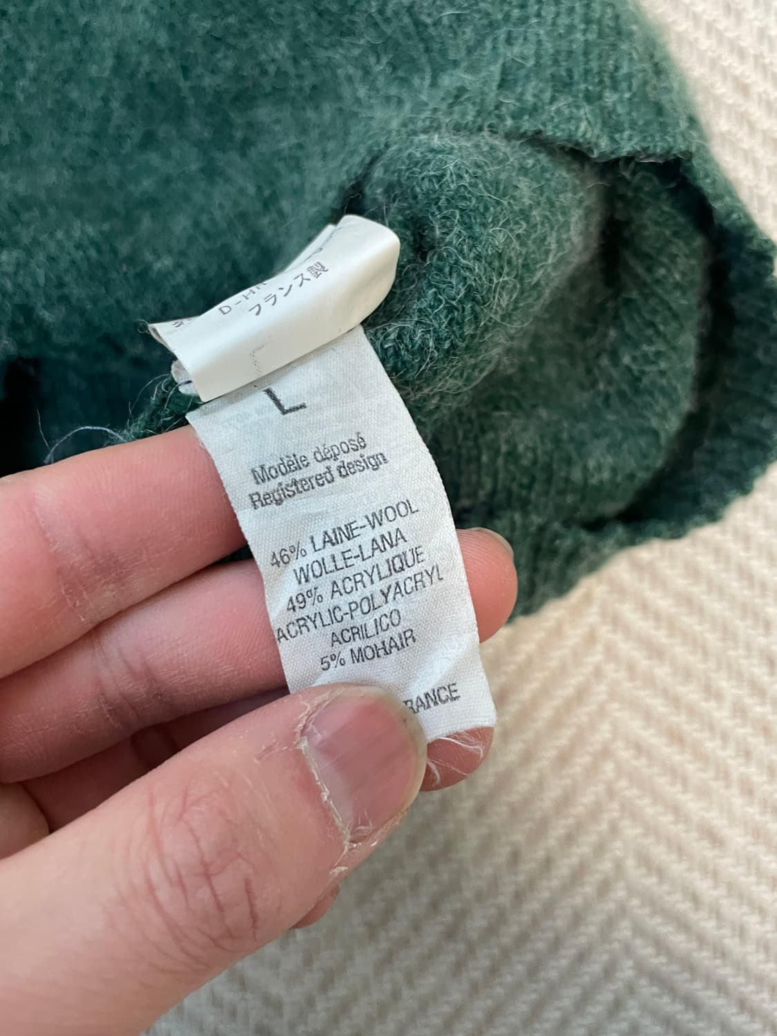 8~90s 유럽빈티지 자카드 파리지안 패턴 니트 스웨터 J03617 상품이미지5