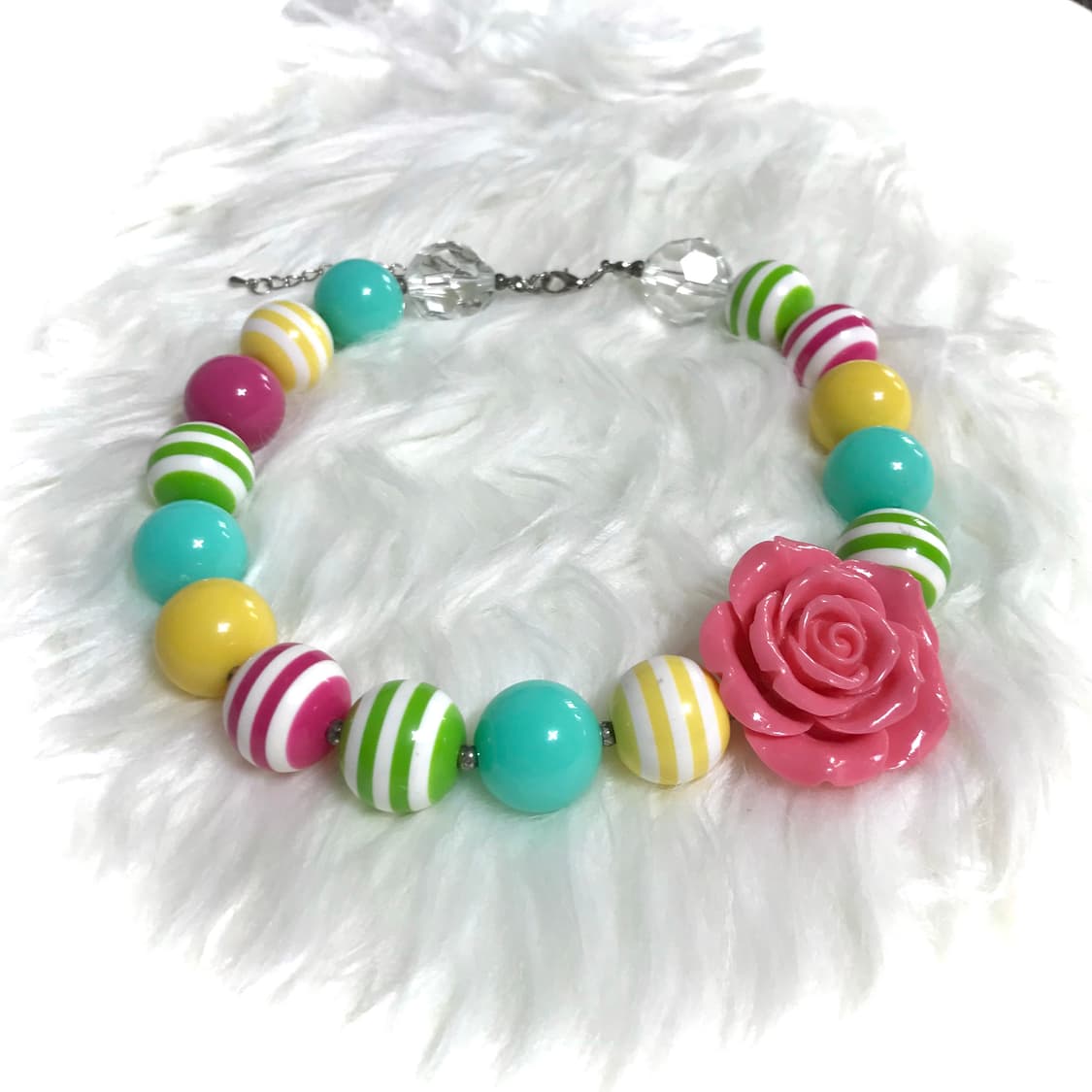 빈티지 y2k 키치 팝 장미 볼드 목걸이 상품이미지2