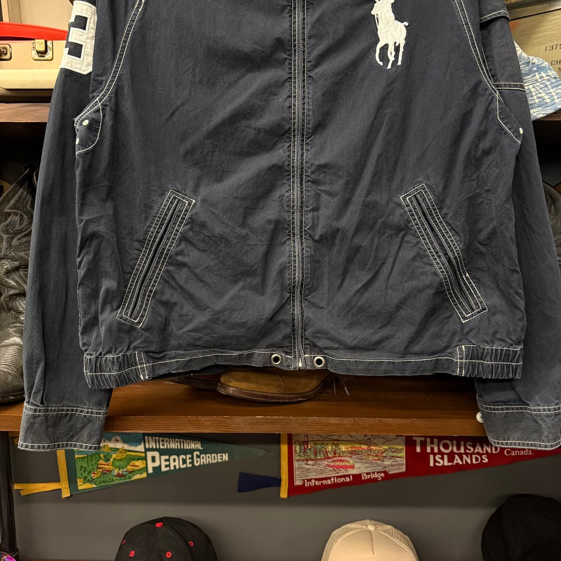 90s 폴로 랄프로렌 라이더 후드 포니로고 베이포트 스윙탑 자켓 N647 상품이미지3