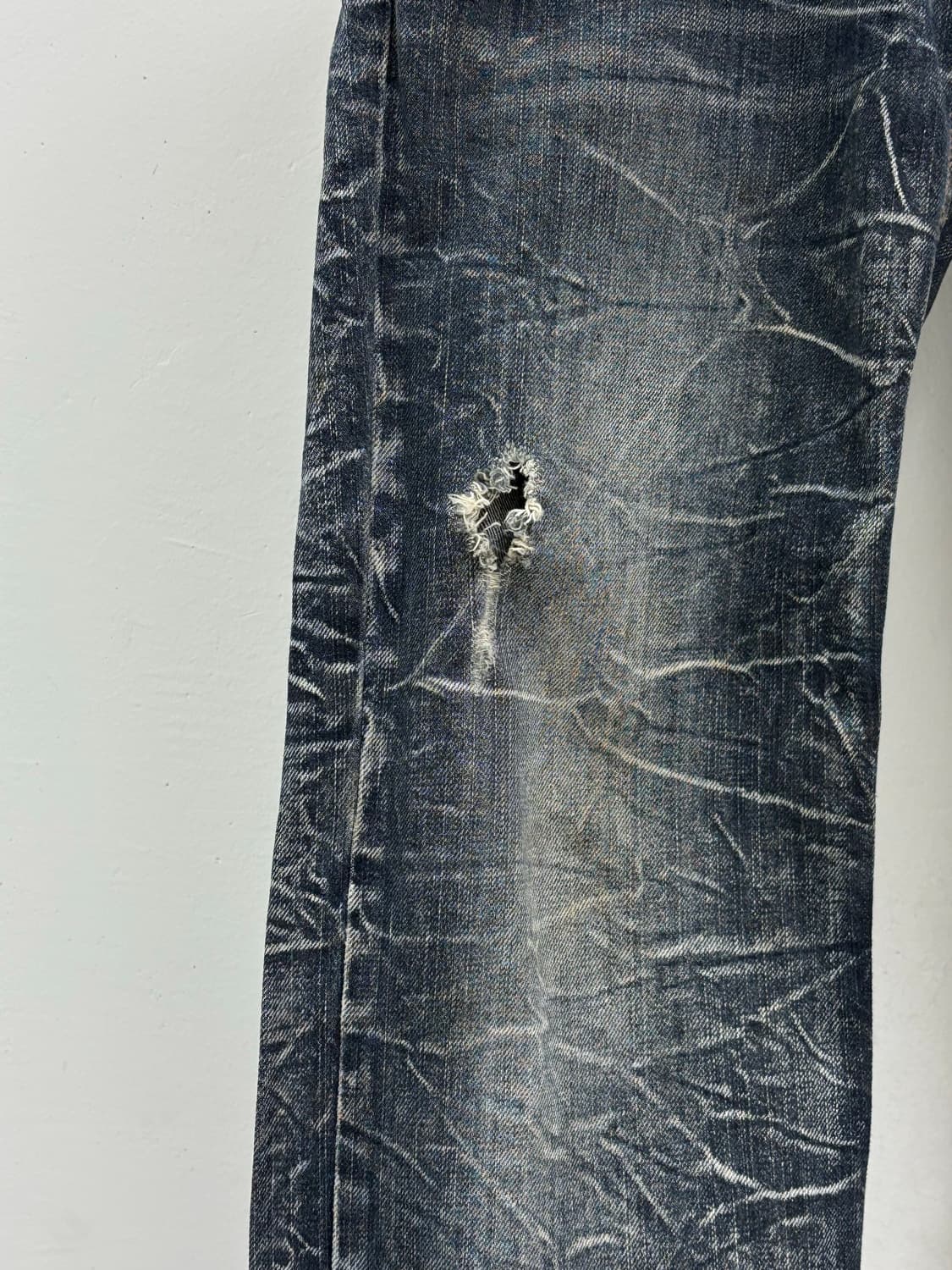 빈티지 Nylaus 더블 웨이스트 데님 팬츠 상품이미지7