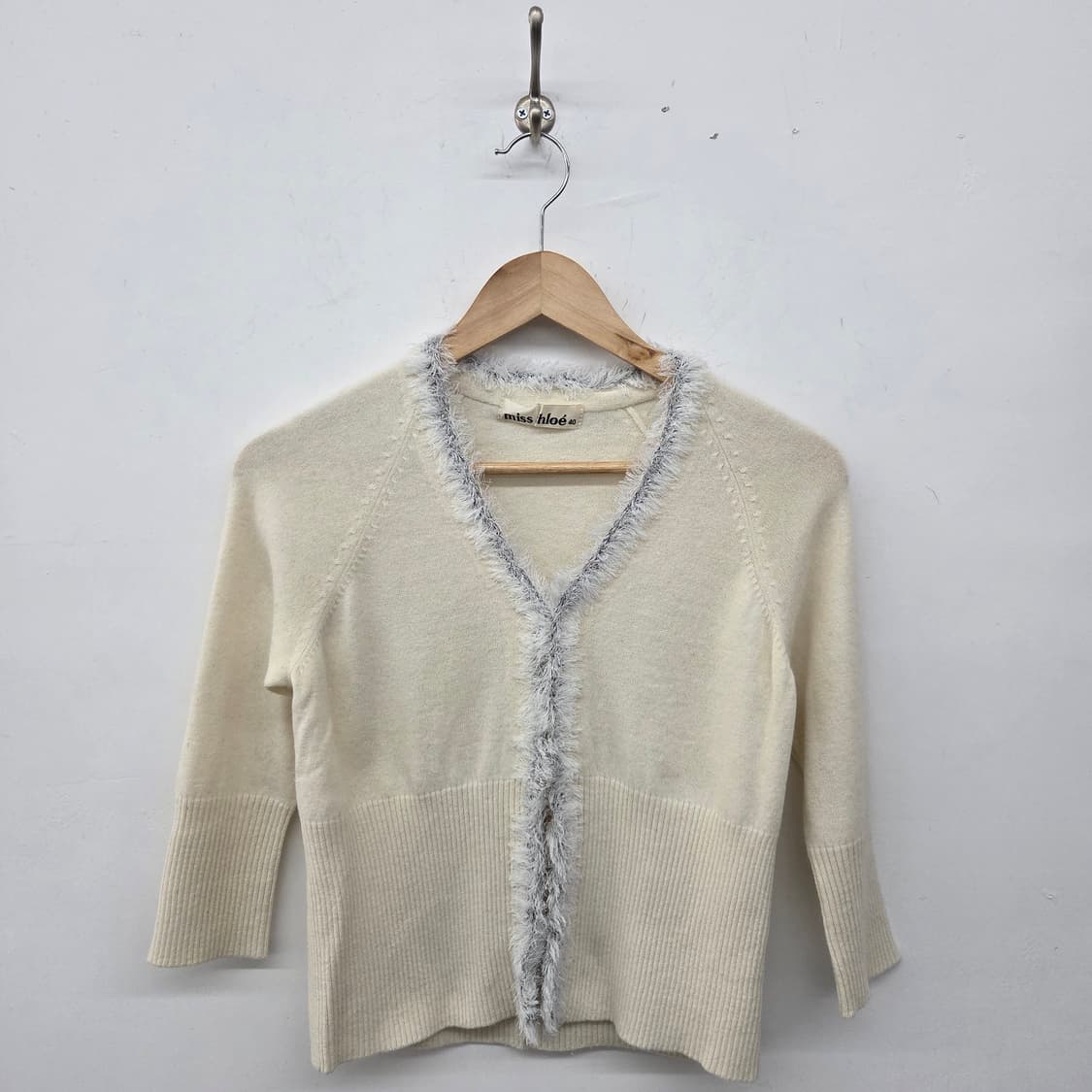 Miss 끌로에 아이보리색 가디건 여성 XS 상품이미지1