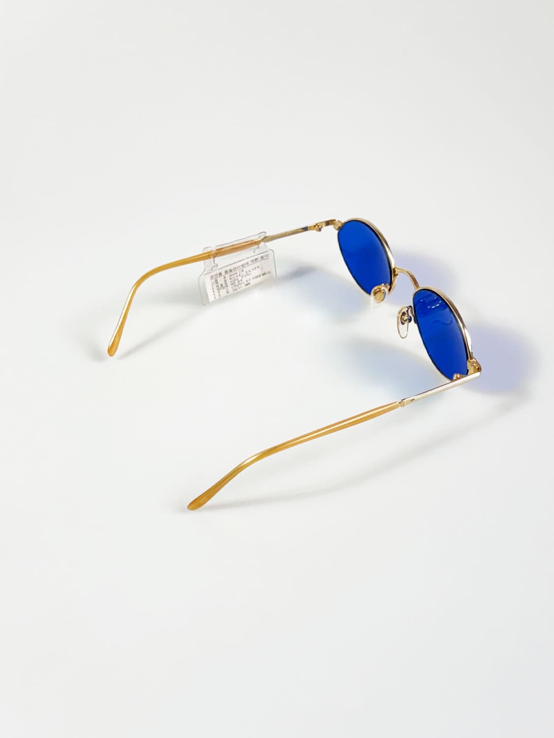 90s Nelly 골드메탈 슬림 오벌 프레임 빈티지 틴트 선글라스 상품이미지4