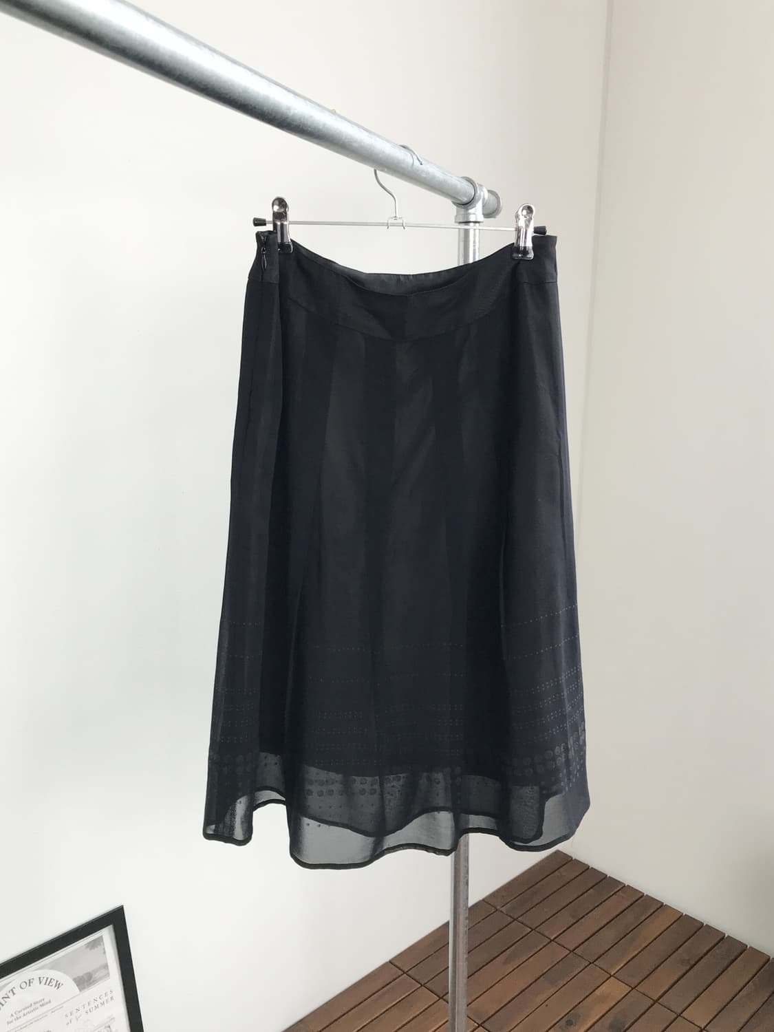  'Bamboo' Black Dotted Midi Skirts 상품이미지6
